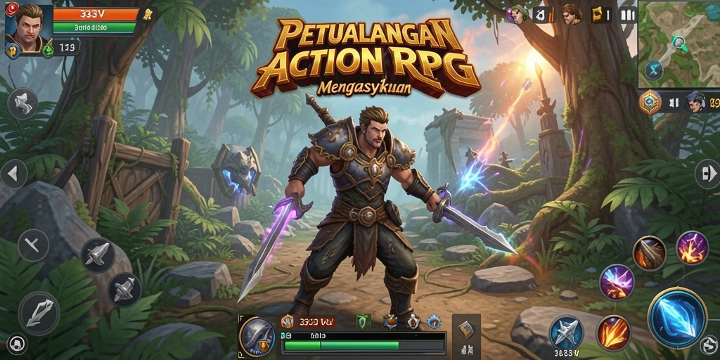 Tampilan gameplay ARPG yang seru dan menegangkan di 333V.