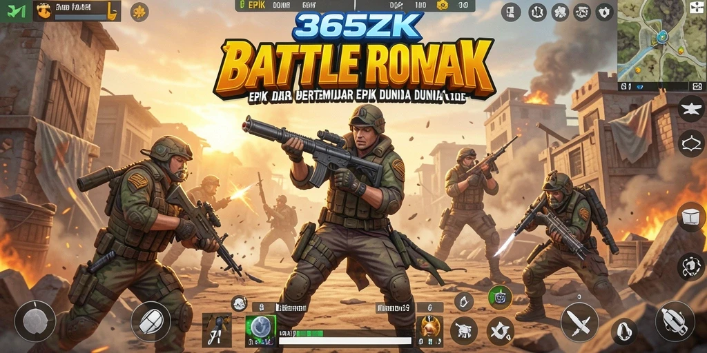 Gameplay seru dari 365ZK dalam pertempuran Battle Royale.