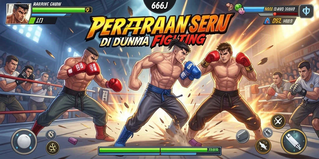 Screenshot gameplay seru dari pertarungan di 666J.