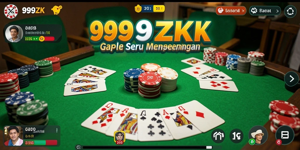 Tampilan seru permainan Gaple di 999ZK.
