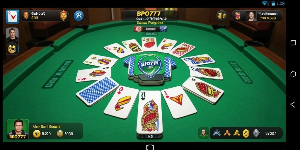 Screenshot gameplay BPO777 menampilkan serunya bermain Gaple.