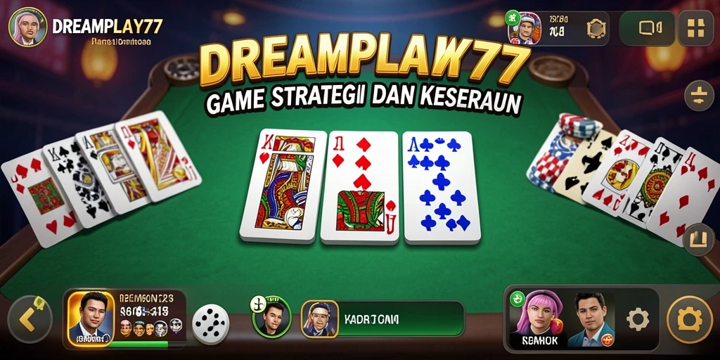 Tangkapan layar menunjukkan gameplay yang seru dan interaktif di DREAMPLAY77.
