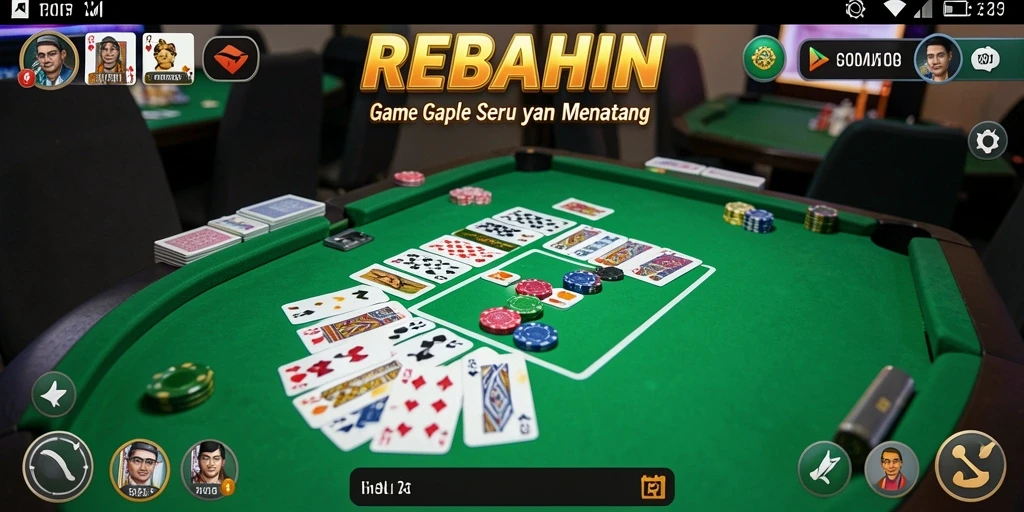 Gameplay seru dan kompetitif dalam REBAHIN game Gaple.