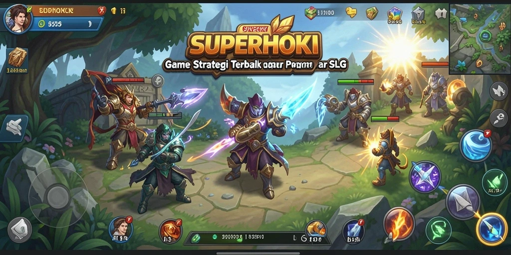 Gameplay SUPERHOKI yang menantang dan strategi dalam pertempuran