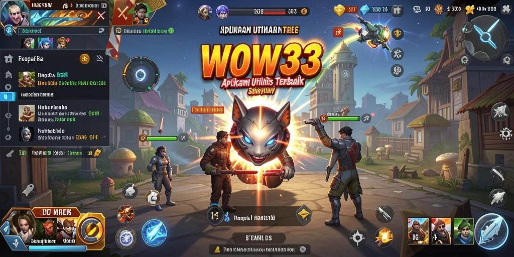 Screenshot utama WOW33 menampilkan antarmuka aplikasi Utility yang modern dan fungsional.